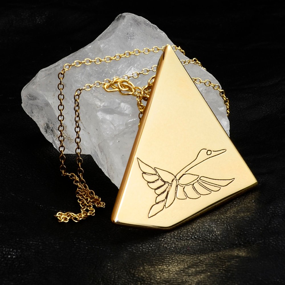 Engraved Brass Necklace