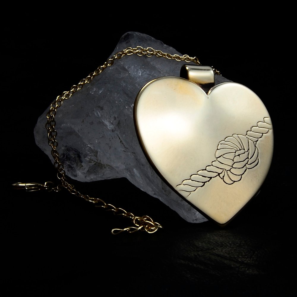 Engraved Brass Necklace